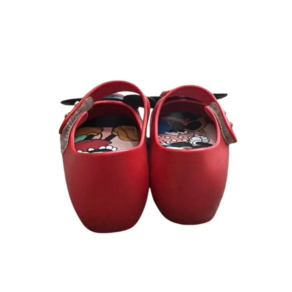 Mini Melissa Ultragirl + Disney Twins Mary Jane flats in red toddler size 10
